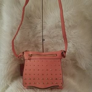 PINK RHINESTONE STUDDED CROSSBODY SLING